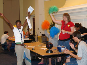 Delegate celebrates asking for an accommodation